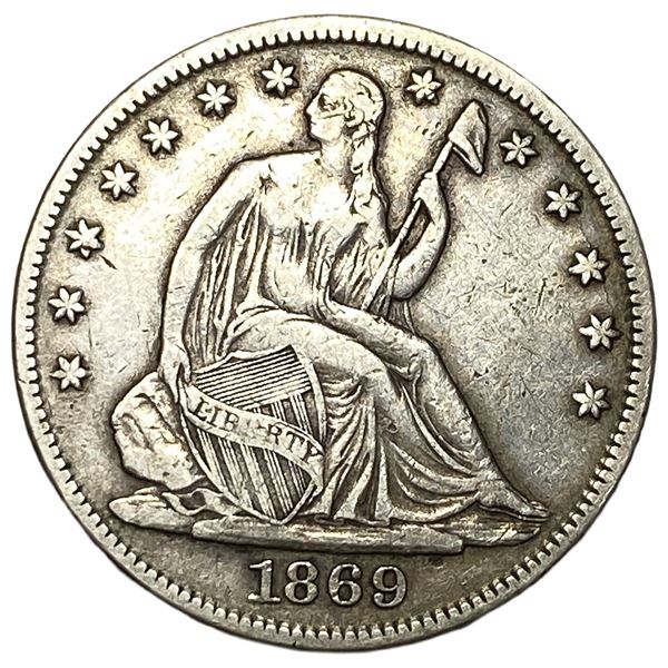 1869 Seated Liberty Half Dollar