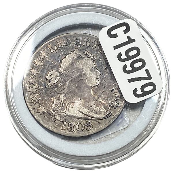 1803 Lg 3 Draped Bust Half Dollar