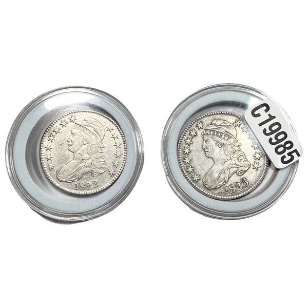 [2 Coins] 1823 Capped Bust Half Dollar