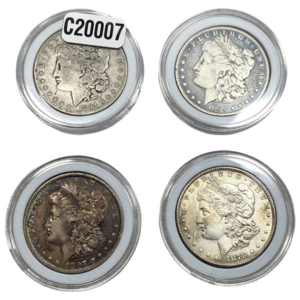 [4 Coins] 1878-1864 Morgan Silver Dollar