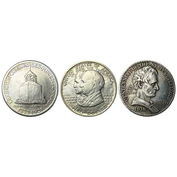 [3 Coins] 1918-1925 Commemorative 50C Coins