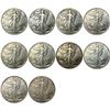 Image 1 : [10 Coins] 1941-1946 Walking Liberty Half Dollar