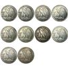Image 2 : [10 Coins] 1941-1946 Walking Liberty Half Dollar