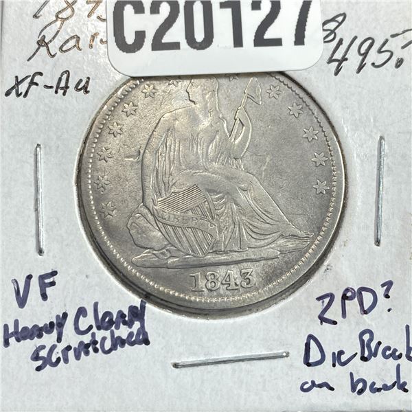 1843 Seated Liberty Half Dollar