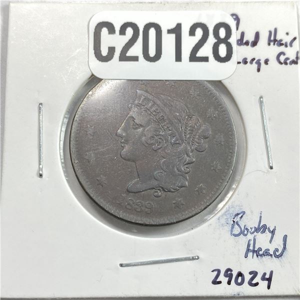 1839 Braided Hair Large Cent