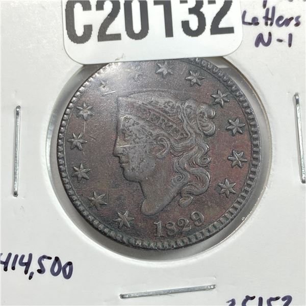 1829 Coronet Head Large Cent