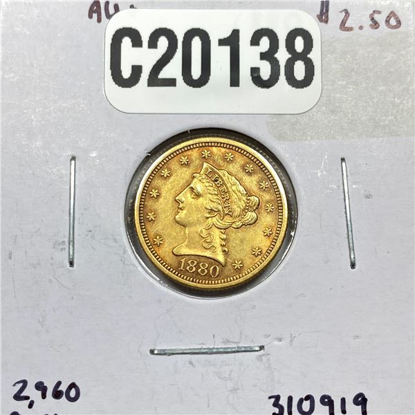 1880 $2.50 Gold Quarter Eagle