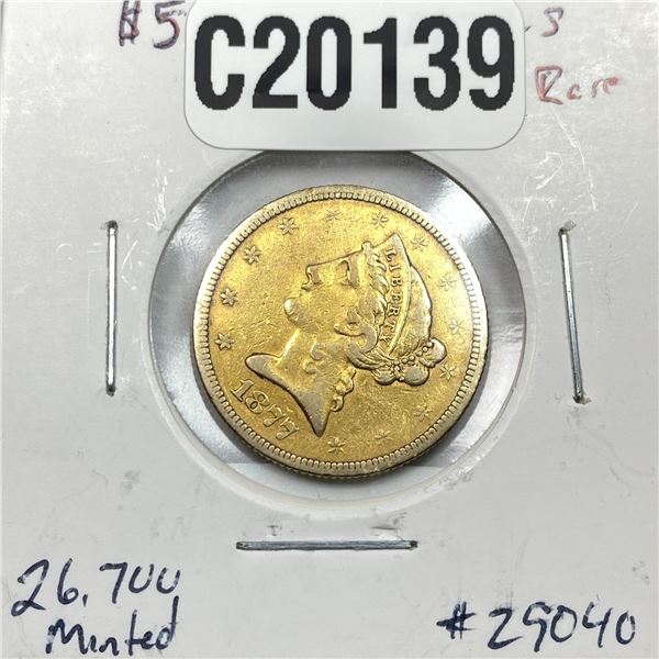 1877-S $5 Gold Half Eagle