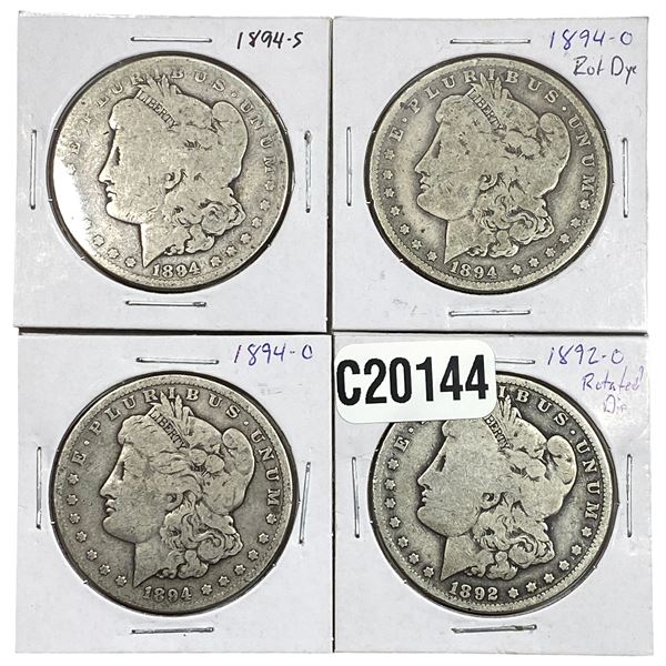 [4 Coins] 1892-1894 Morgan Silver Dollar