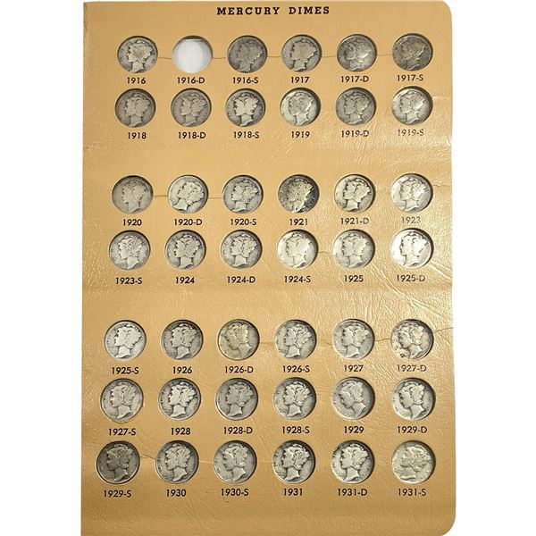 1916-1945 Merc Dimes Book 73 Coins