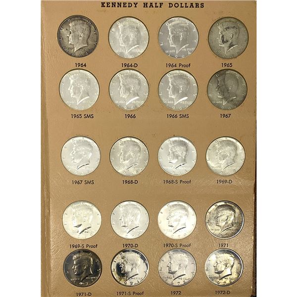 1964-2002 Kennedy 50C Book w/ Proof coins [120 Coins]