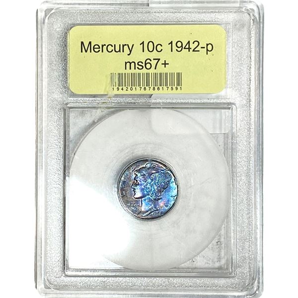 1942 Mercury Silver Dime USCG MS67+