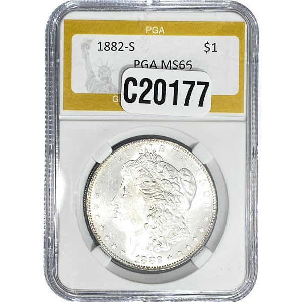 1882-S Morgan Silver Dollar PGA MS66