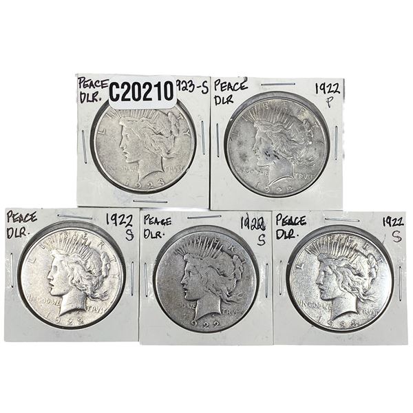 [4 Coins] 1922-1923 Silver Peace Dollar