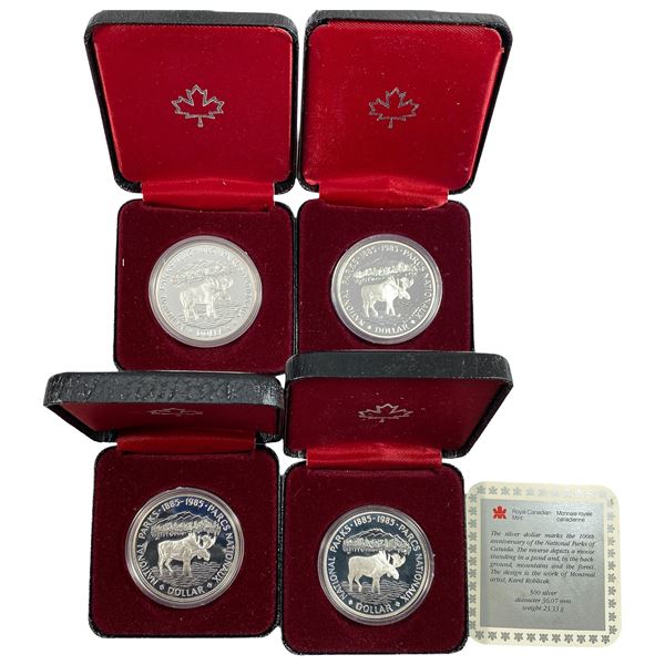 [4 Coins] 1985 Canada National Park Proof Coins