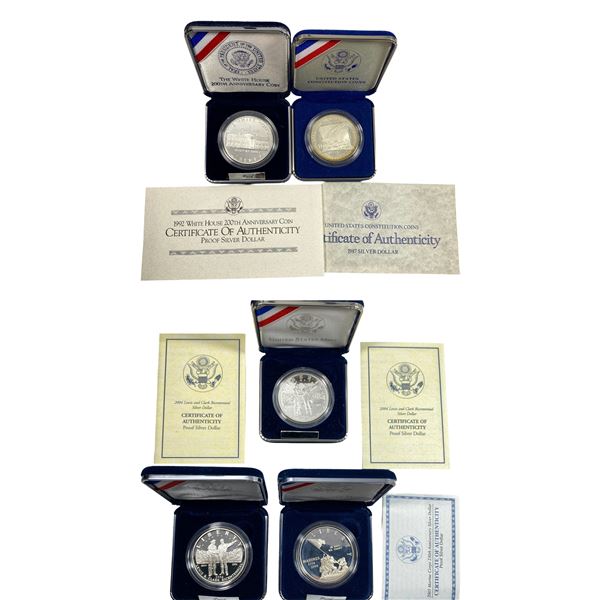 [5 Coins] 19872005 U.S. Silver & Proof Coins Commemorative