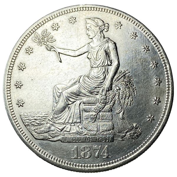 1874-CC Silver Trade Dollar