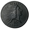 Image 1 : 1793 Flowing Hair Large Cent Wreath Lettered Edge