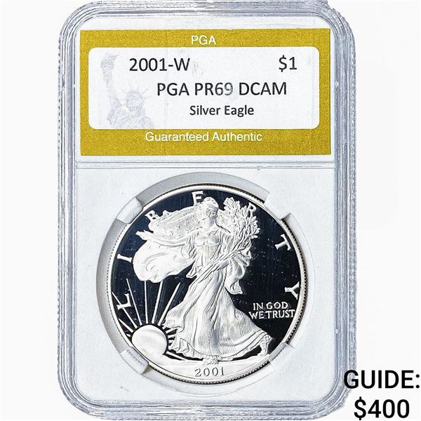 2001-W Silver Eagle PGA PR69 DCAM