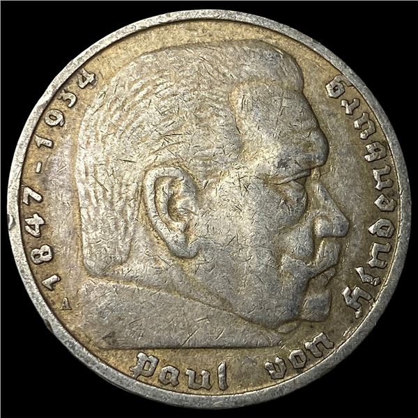 1935 Germany Silver 5 Reichsmark
