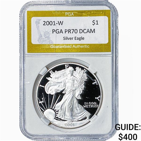 2001-W Silver Eagle PGA PR70 DCAM
