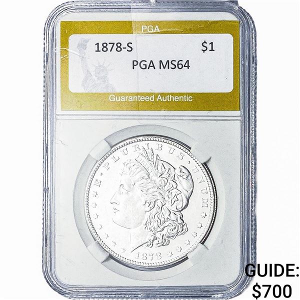 1878-S Morgan Silver Dollar PGA MS64
