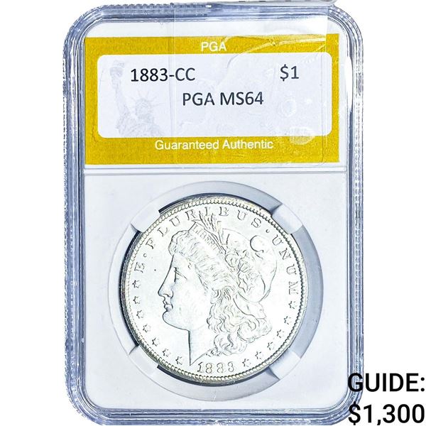 1883-CC Morgan Silver Dollar PGA MS64