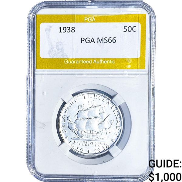 1938 Delaware Half Dollar PGA MS66