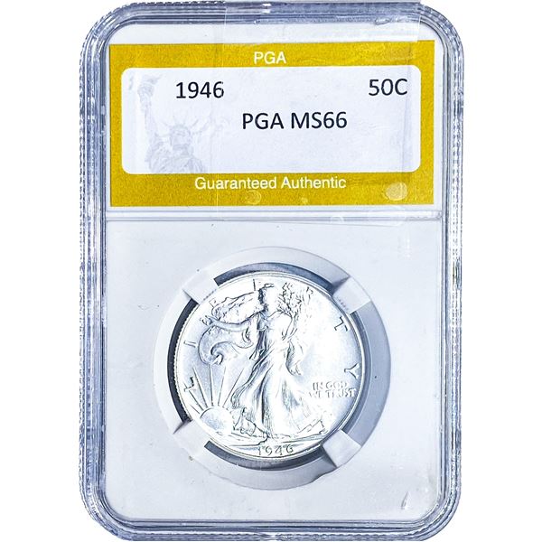 1946 Walking Liberty Half Dollar PGA MS66