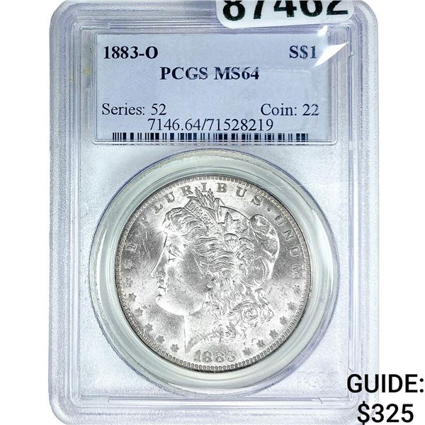 1883-O Morgan Silver Dollar PCGS MS64
