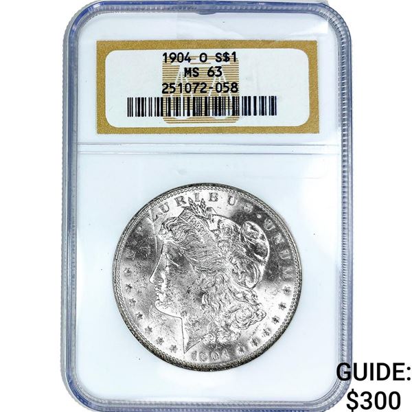1904-O Morgan Silver Dollar NGC MS63