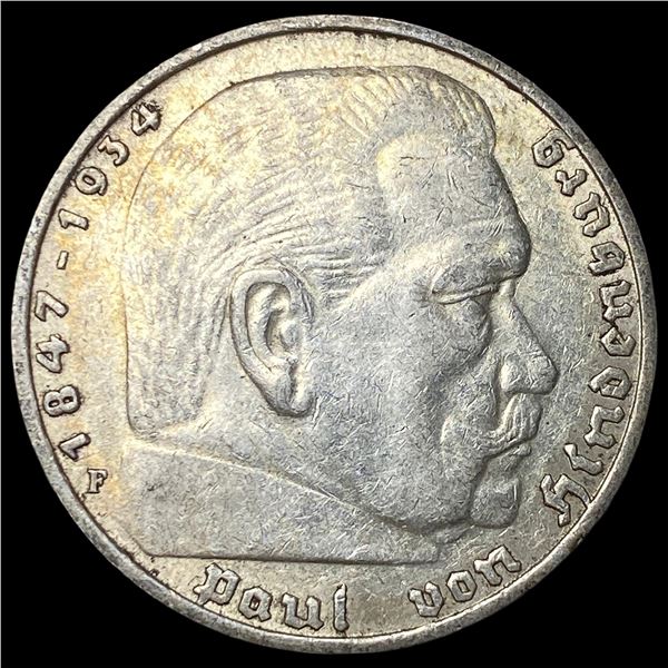 1936 Germany Silver 5 Reichsmark