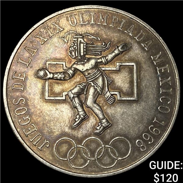 1968Mo Mexico Silver Silver 25 Pesos Olympics