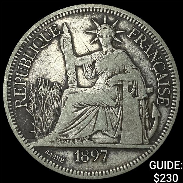 1897A French Indo-China .7813oz Silver Piastre