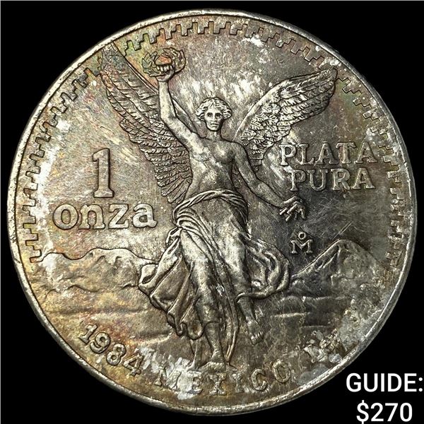 1984Mo Mexico Silver 1 Onza