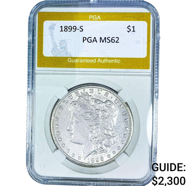 1899-S Morgan Silver Dollar PGA MS62