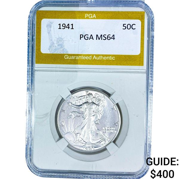 1941 Walking Liberty Half Dollar PGA MS64
