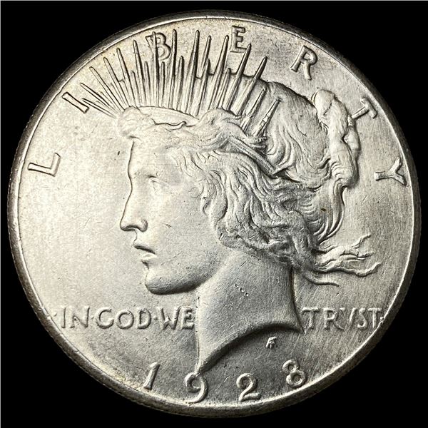 1928 Silver Peace Dollar NEARLY UNCIRCULATED