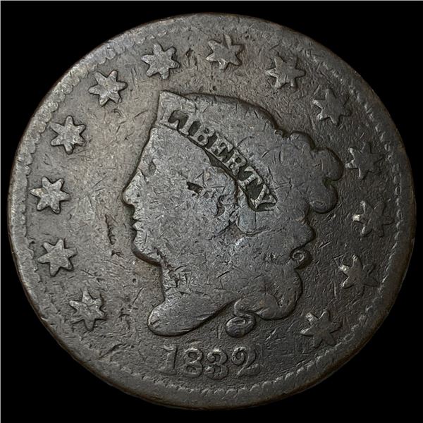 1832 Coronet Head Large Cent NEARLY UNCIRCULATED