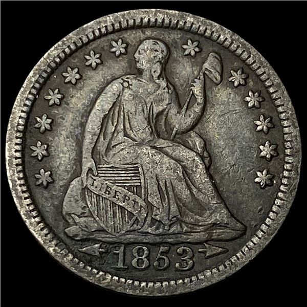 1853 Arrows Seated Liberty Half Dime NEARLY UNCIRCULATED