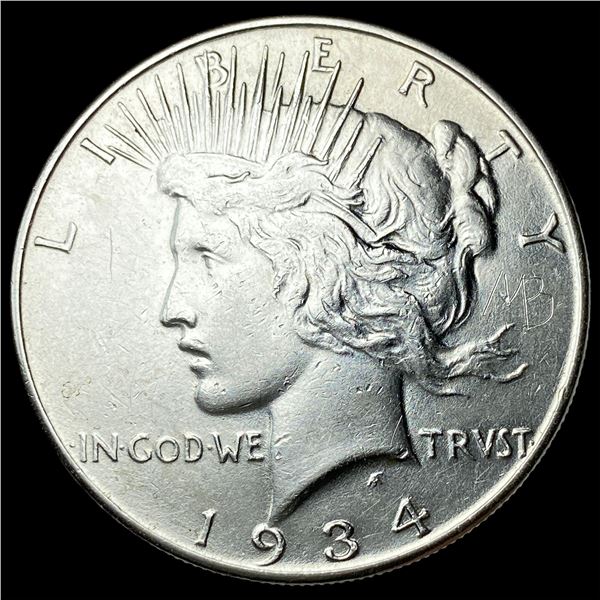 1934 Silver Peace Dollar NEARLY UNCIRCULATED