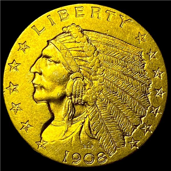 1908 Indian Head $2.50 Gold Quarter Eagle NICELY CIRCULATED