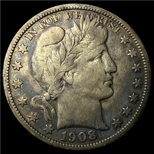 1908 Silver Barber Half Dollar NEARLY UNCIRCULATED