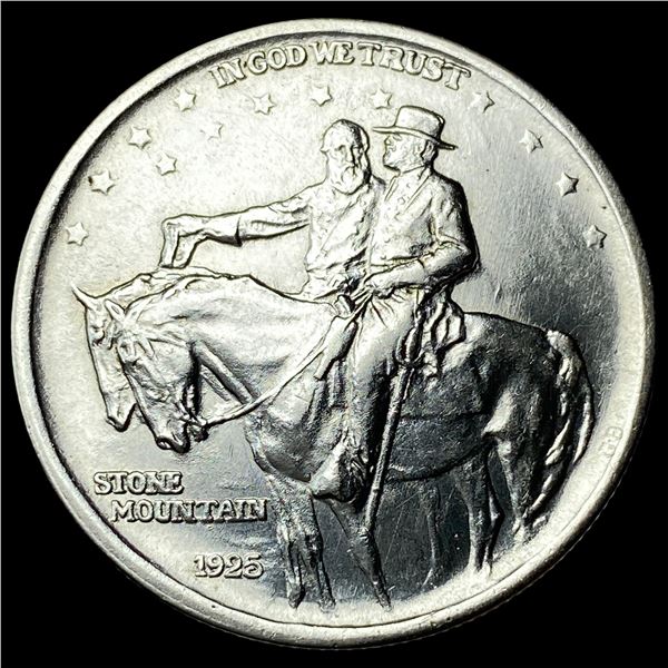 1925 Silver Stone Mountain Half Dollar CHOICE AU