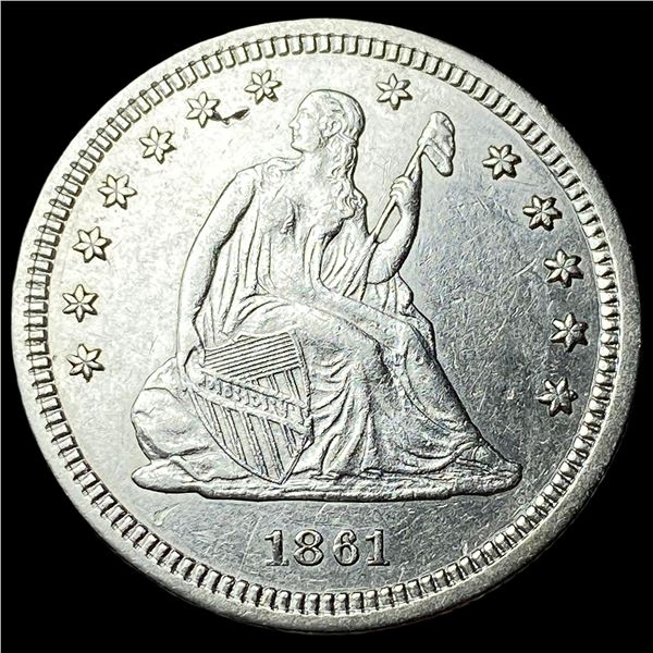1861 Seated Liberty Quarter CLOSELY UNCIRCULATED