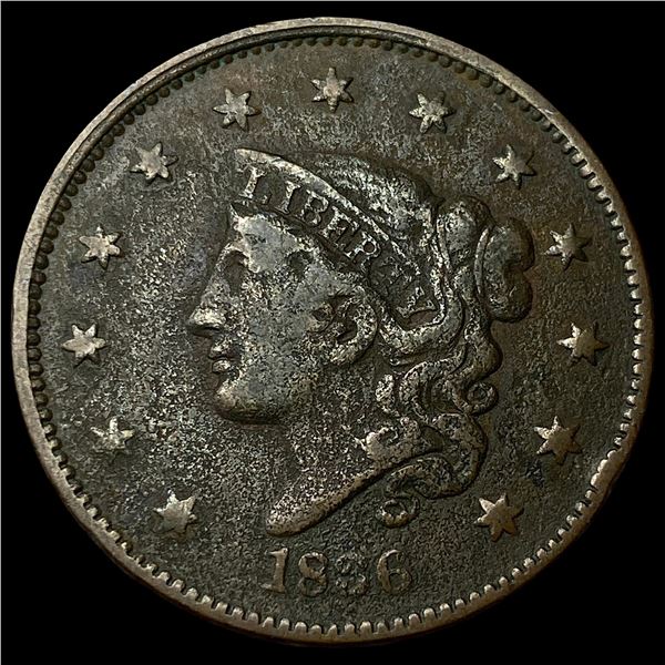 1836 Coronet Head Large Cent LIGHTLY CIRCULATED