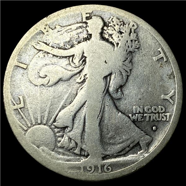 1916-S Walking Liberty Half Dollar NICELY CIRCULATED