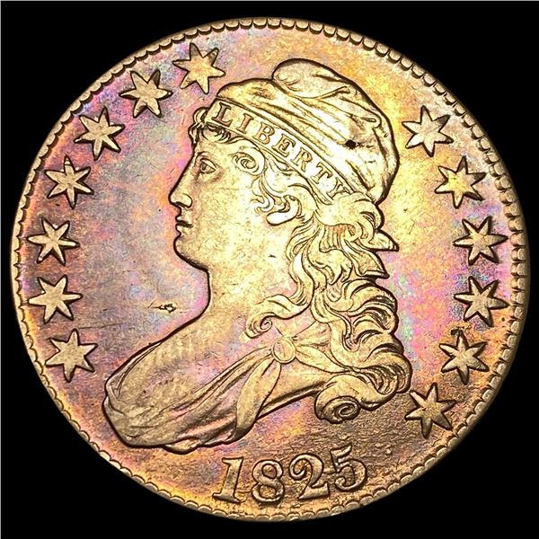 1825 Capped Bust Half Dollar NEARLY UNCIRCULATED