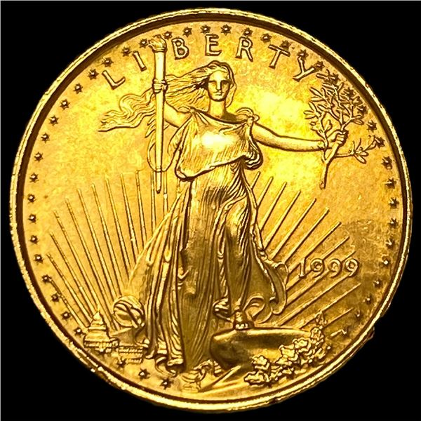 1999 1/10oz Gold American Eagle $5 SUPERB GEM BU
