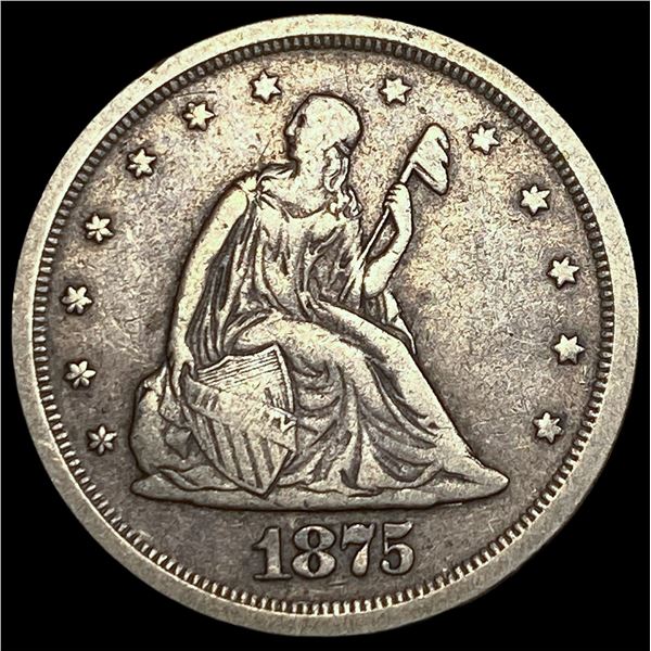 1875-S Seated Liberty Twenty Cents NEARLY UNCIRCULATED